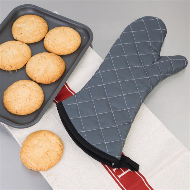 Vogue Flame Retardant Charcoal Oven Mitt 430mm