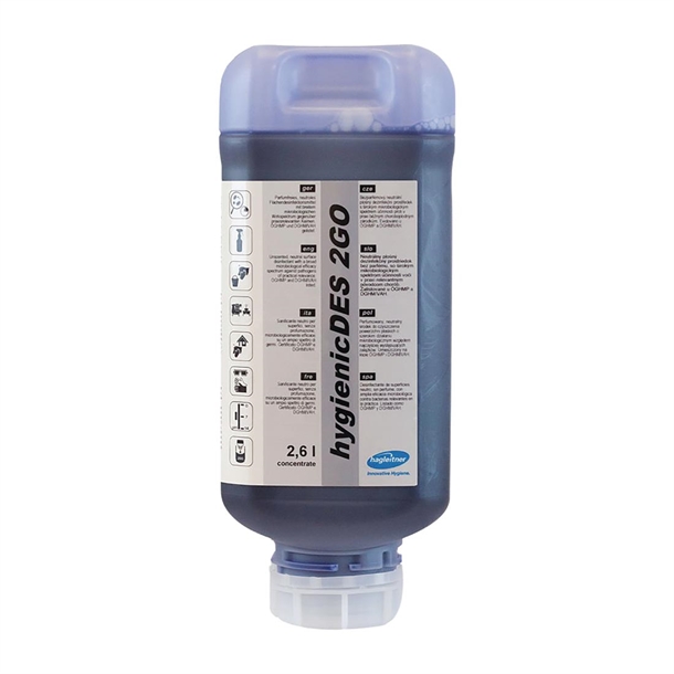 Hagleitner Hygienic DES 2GO Disinfectant 2.6Ltr (2 Pack)