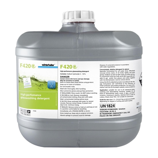 Winterhalter F420e Liquid Glass Washing Detergent 15Ltr
