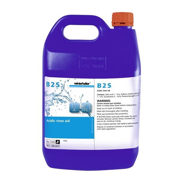 Winterhalter Universal Liquid Glass & Dishwashing Rinse Aid - 5Ltr