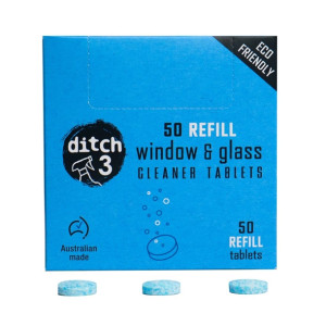 Ditch3 Window/Glass Cleaner Tablets Refill (50 Pack)