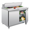 Polar U-Series Double Door Prep Counter Fridge 405Ltr