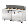 True Salad Prep Counter 2 doors - 16x1/6 GN pan top (Direct)