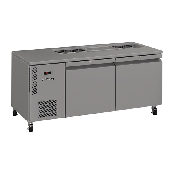 Williams Emerald Two Door Counter Fridge HE2USSBA St/St - 610Ltr (Direct)