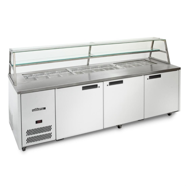 Williams Jade Pizza Counter Three Door Canopy HJ3SCBA White - 775Ltr (Direct)