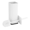 Jantex Square Toilet Brush and Holder - White