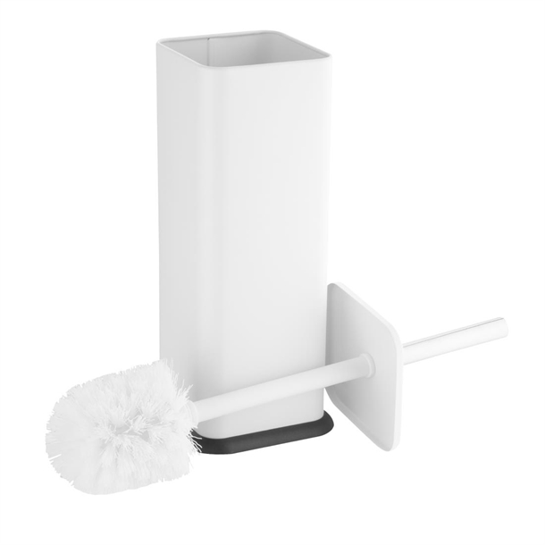 Jantex Square Toilet Brush and Holder - White