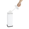 Jantex Square Toilet Brush and Holder - White