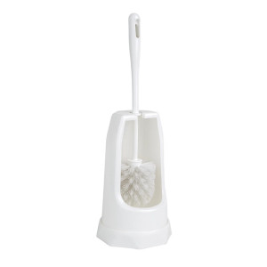 Jantex Round Toilet Brush & Holder - White