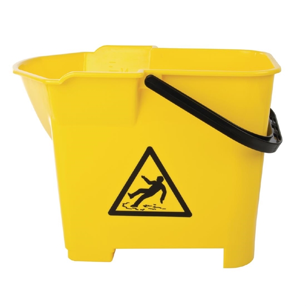 Nisbets Essentials Yellow Bucket with Handle
