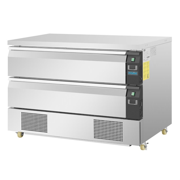 Polar U-Series Double Drawer Dual Temperature Counter Fridge Freezer 6xGN