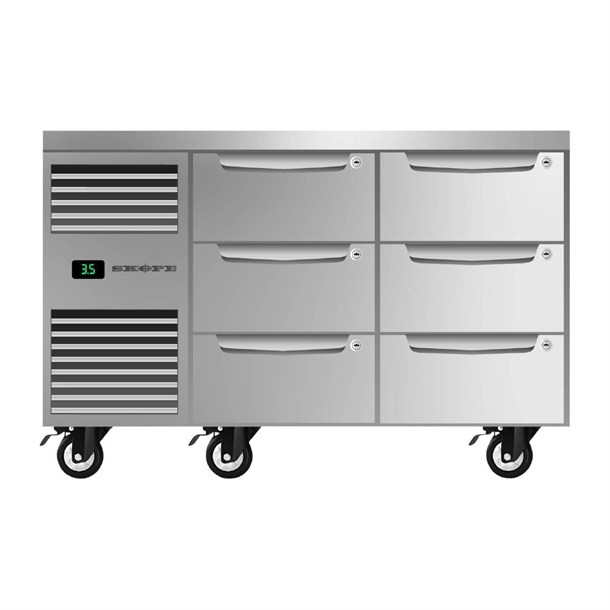 SKOPE ProSpec Six Drawer Underbench GN 1/1 Left Hand Fridge