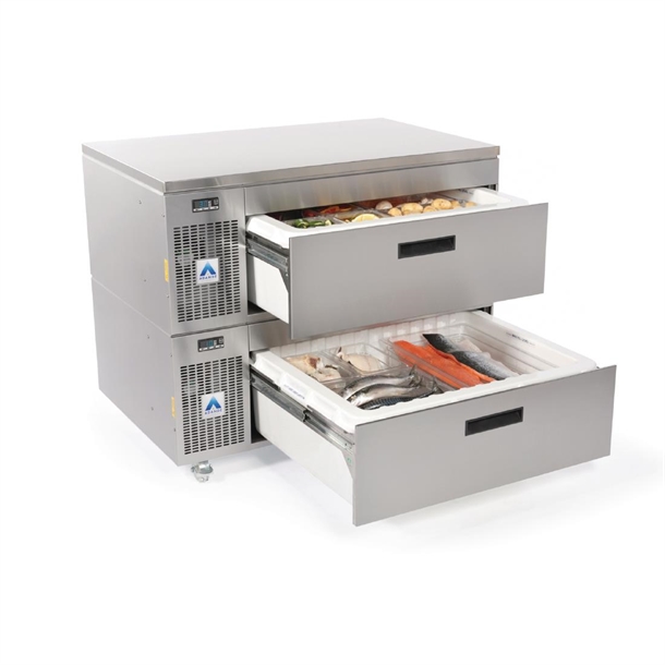 Adande VCS2.CW Slimline Refrigeration w/ Side Engine - Double Drawer (Direct)