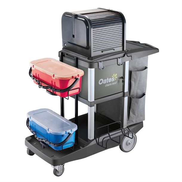 Oates JC-3000ZXE Platinum Janitors Cart Amplified