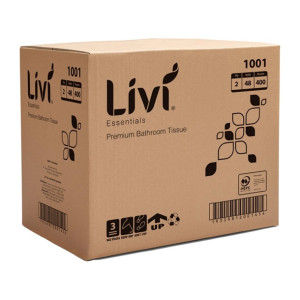Livi Essentials Toilet Tissue 2 Ply 400 Sheets (Pack 48)