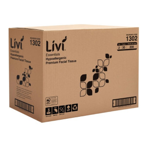 Livi Essentials Hypoallergenic Facial Tissues 2 Ply 200 Sheets