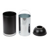 Bolero Bullet Bin with Open Top Lid Black 40Ltr