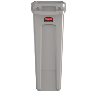 Rubbermaid Slim Jim Container with Venting Channels Grey 60Ltr