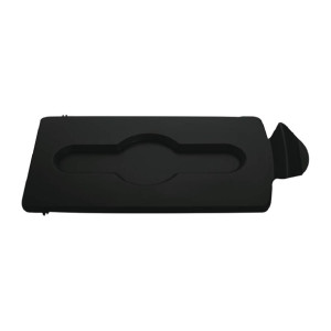 Slim Jim Recycling Station Black Closed Lid