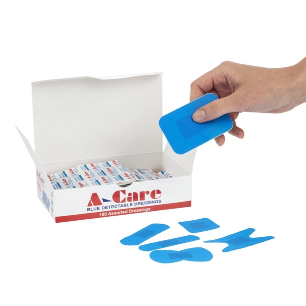 Blue Assorted Plasters (100 Pack)