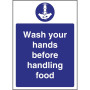 Vogue Wash Hands Before Handling Food Sign