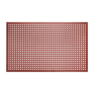 Jantex Rubber Grease-resistant Anti-Fatigue Mat Red - 1500 x 900mm