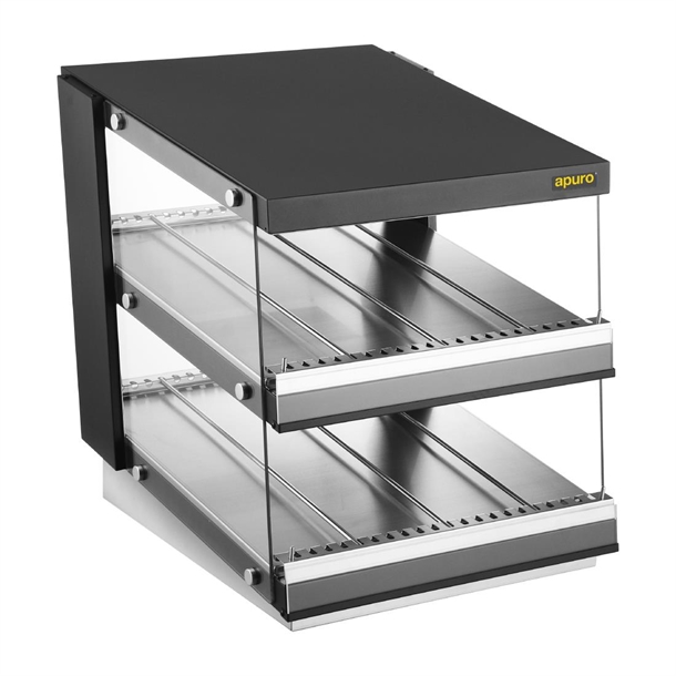 Apuro Sloped Chute Food Warmer 2 Shelf