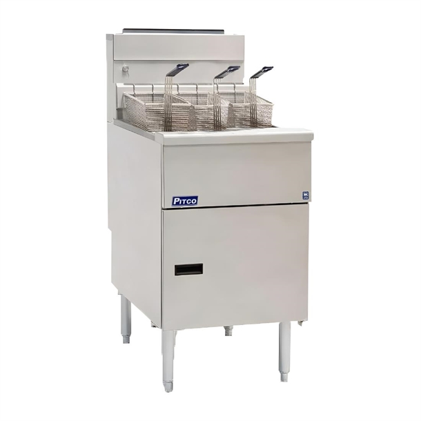 Pitco High Production 3 Basket Natural Gas Single Economy Fryer 36Ltr