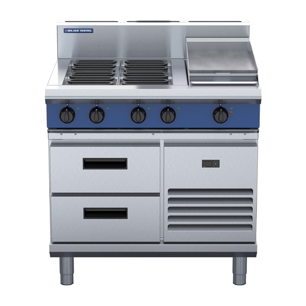 Blue Seal Evolution E516C-RB Refrigerated Base Electric Cooktop 900mm