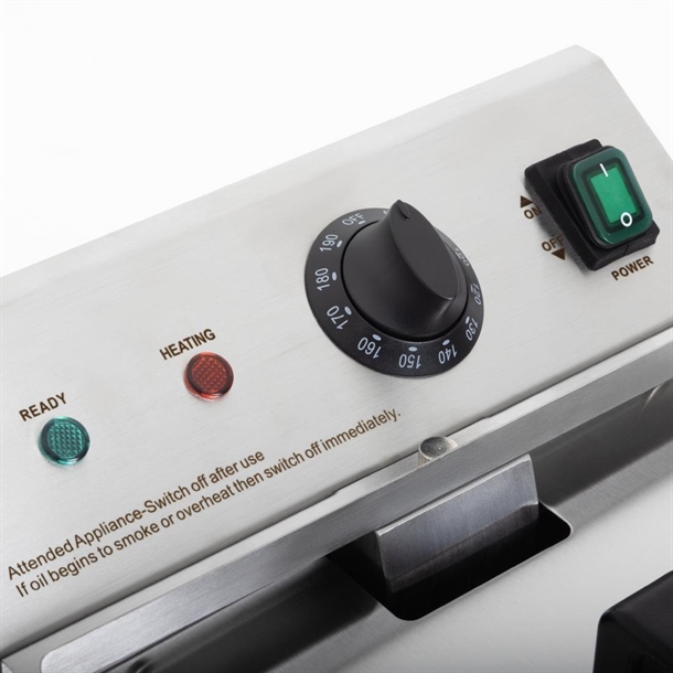 Apuro Single Tank Induction Fryer - 8Ltr - 3kW