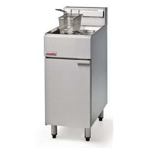 FastFri by Moffat Freestanding Single Pan Double Basket Gas Deep Fryer 18Ltr FF18