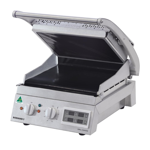 Roband 6 Slice Grill Station Smooth Plate with Electronic Timer GSA610SE