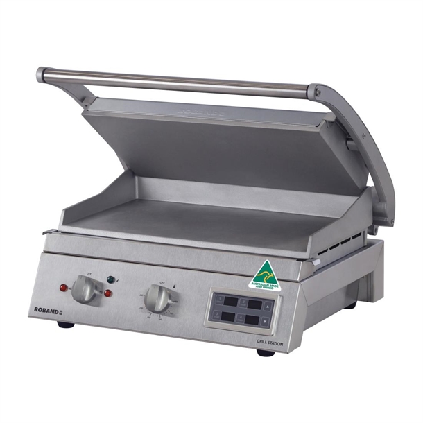 Roband 8 Slice Grill Station Smooth Plate with Electronic Timer 15Amp GSA815SE