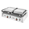 Apuro Double Contact Grill Flat Base Ribbed Top Plate