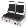 Apuro Double Contact Grill Ribbed Plates with Timer