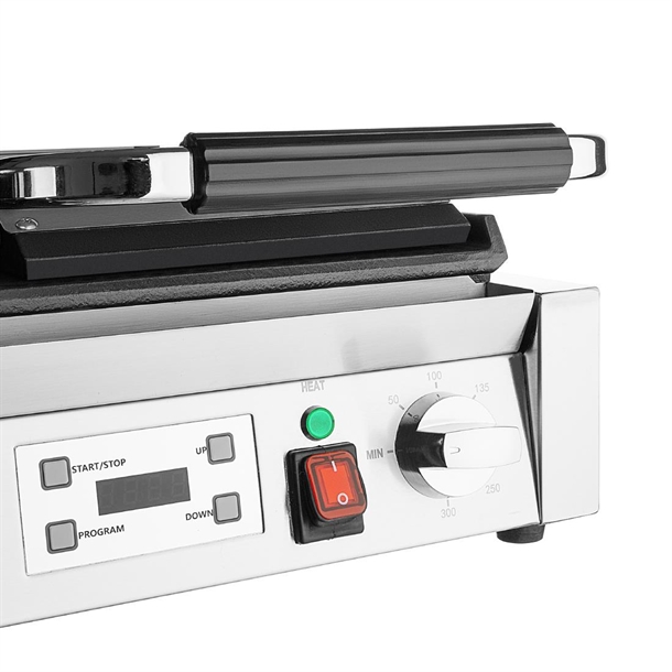 Apuro Double Half Ribbed Contact Grill