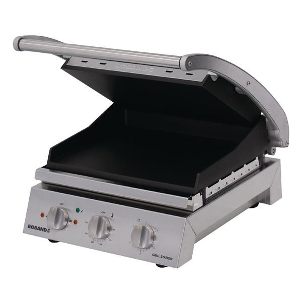 Roband 6 Slice Grill Station Smooth Plates 2200w Non-Stick GSA610ST