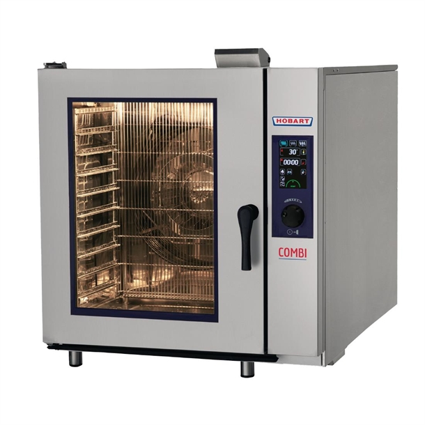 Hobart COMBI 10 x 2/1 GN or 20 x 1/1 GN tray Direct Injection electric combi oven HEJ102E