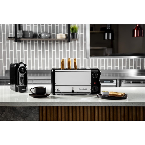 Rowlett Esprit 4 Slot Toaster Jet Black w/2x Additional Elements & Sandwich Cage