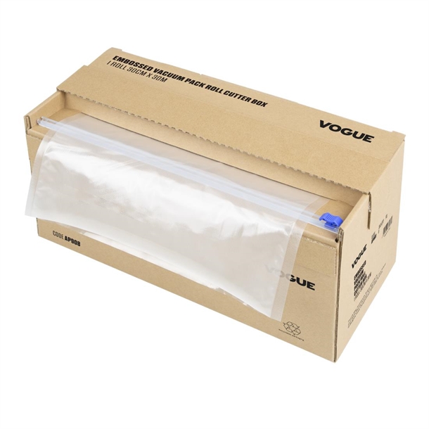 Vogue Vacuum Pack Roll with Cutter Box (Embossed) 300mm width