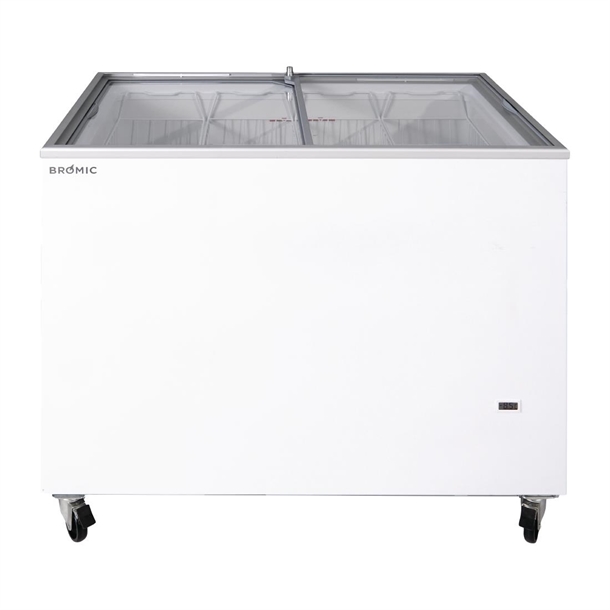 Bromic CF0300FTFG-NR Display Chest Freezer - Flat Glass Top - 296Ltr