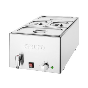 Apuro Bain Marie with Tap and Pans