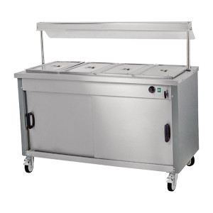 Versigen Mobile Dry-Heat Bain Marie w/Hot Cupboard,Gantry - Fits 4x1/1GN