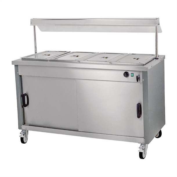 Versigen Mobile Dry-Heat Bain Marie w/Hot Cupboard,Gantry - Fits 4x1/1GN