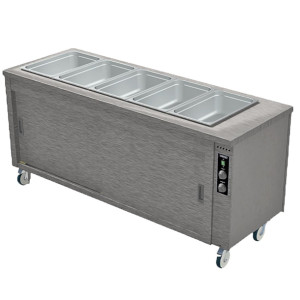 Versigen Wet/Dry Bain Marie with hot cupboard -  5x1/1GN