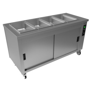 Versigen Wet/Dry Bain Marie with hot cupboard - 4x1/1GN