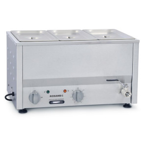Roband Counter Top Bain-Marie c/w 3 x 1/2 size 100mm pan & Lid (B2B)