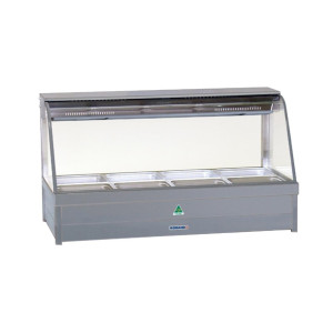 Roband Curved Glass Hot Foodbar C22 Double Row w/ 4x 1/2 65mm pans 6.3Amps