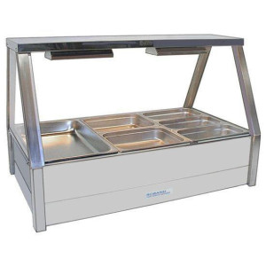 Roband Hot Food Display Bar - 3x2x1/2 with Roller Doors (B2B)