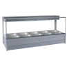 Roband Square Glass Hot Foodbar S25RD 10 Pans Double Row Rear Roller